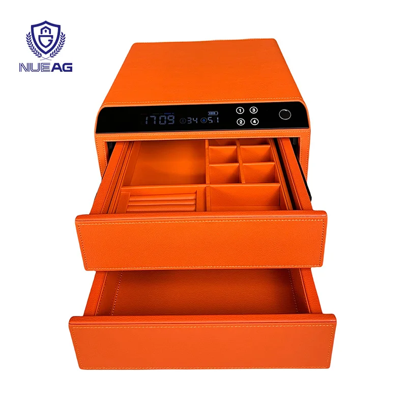 Custom Home Hidden Jewelry Fingerprint Money Safe Box Drawer Intelligent Metal Safes