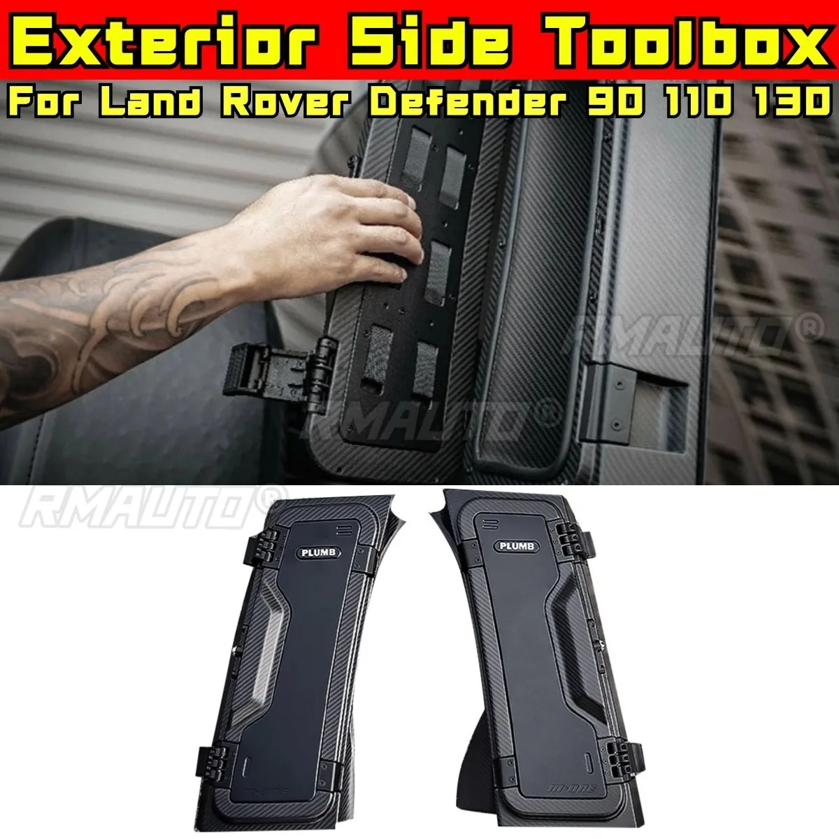 

For Land Rover Defender 90 110 130 Body Kit D Pillar Storage Box Exterior Side Toolbox Jeonz Exterior Toolbox Car Accessories