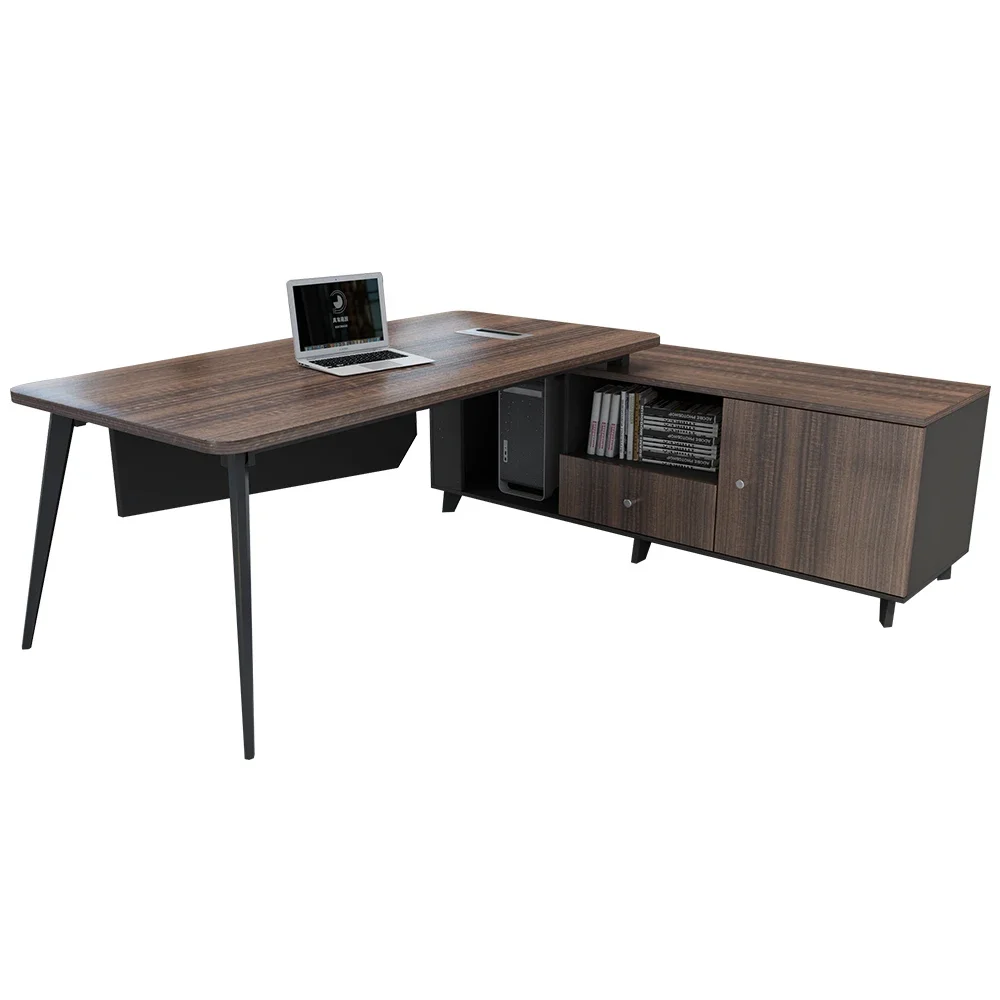 

Pqf Office Desk Boss Manager Desk Working Seat Single Office Desk Office Table and Chair Combination