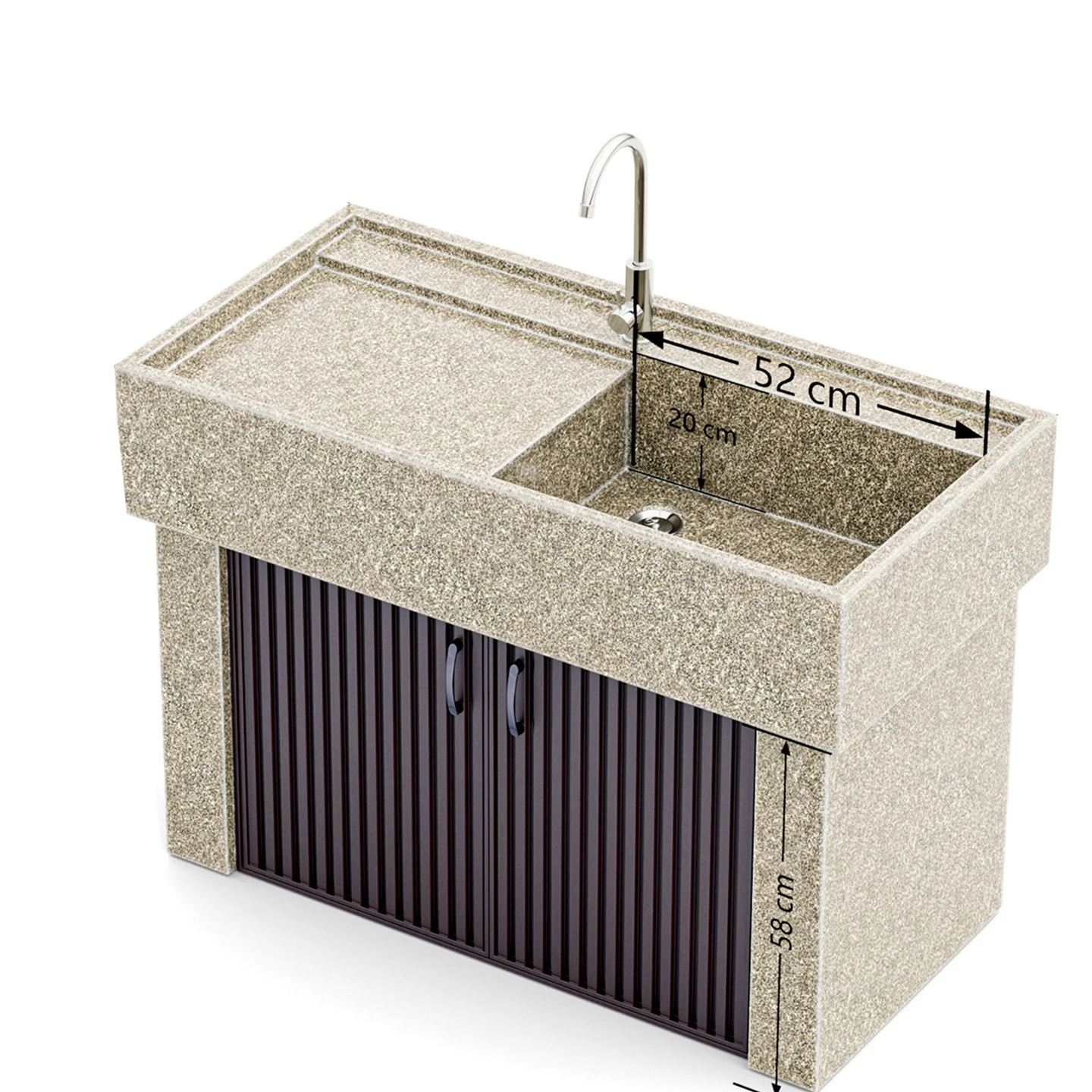 Outdoor courtyard sink Granite laundry pool with washboard splicing Stone wash basin Outdoor vegetable basin Sink
