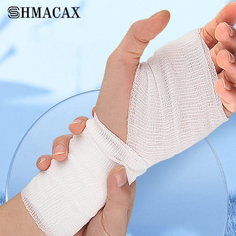 

1Pcs Emergency First Aid PBT Elastic Bandages Breathable Cotton Wound Care Dressing Gauze Medical Nursing Survival Kits