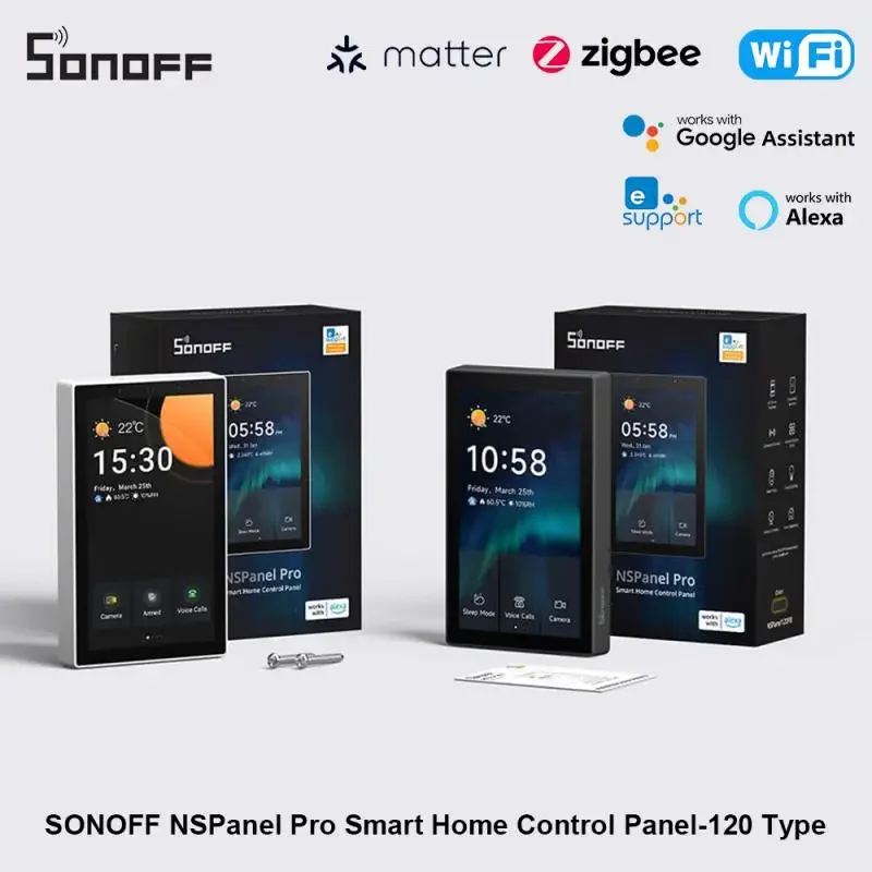 SONOFF NSPanel Pro 120 Type Smart Home Control Panel Smart Thermostst Power Consumption DIY Switch Module Support Sonoff Devices