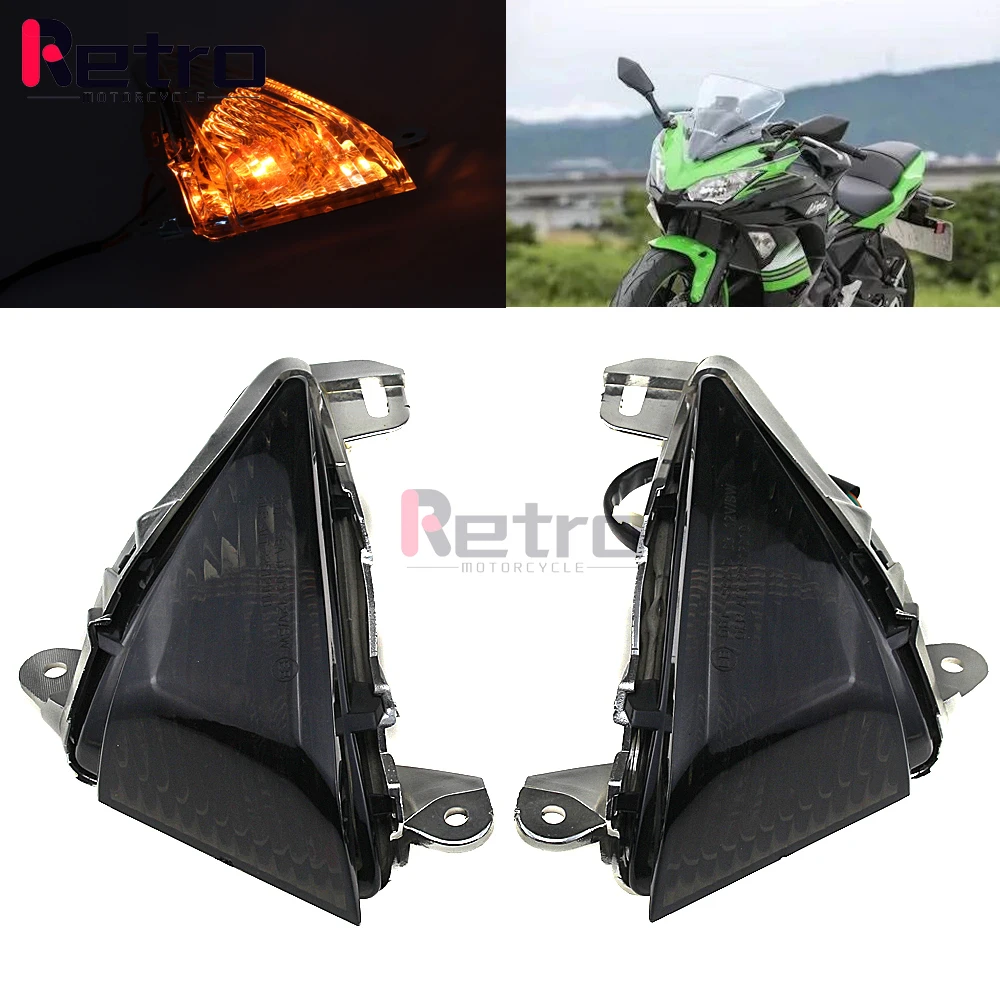 

Motorcycle Signal Lamp EMARK Front Turn Signals Blinker Indicator Lens for Kawasaki Ninja ZX10R ZX-10R 2006 2007