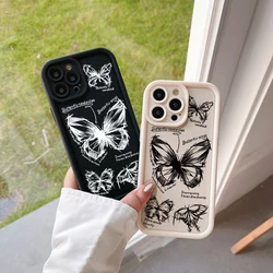 Butterfly Pattern Phone Case For Xiaomi Redmi 9A 9C 10 10C 12 12C K20 K30 K40 K50 Note 10 11 12 Pro 4G 5G Soft TPU Back Cover