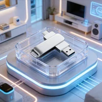 Lenovo High-Speed Type-C 2-in-1 USB Flash Drive OTG Pen Drive Memory Stick Pendrive 512GB 128GB 256GB for Phone PC Network Card 5