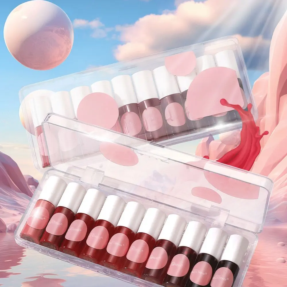 For For Dragon Ranee Tinted Lip Oil Set Hydrating Glossy Liquid Lipstick Natural Plumping Makeup Nourishing Gift