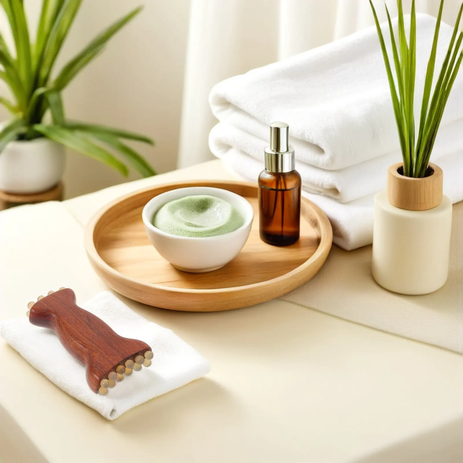 Wood Facial Massage Tool Manual Face Sculpting Stick Brown Acupoint Massager Skin Care Relaxation Facial Massage Tool