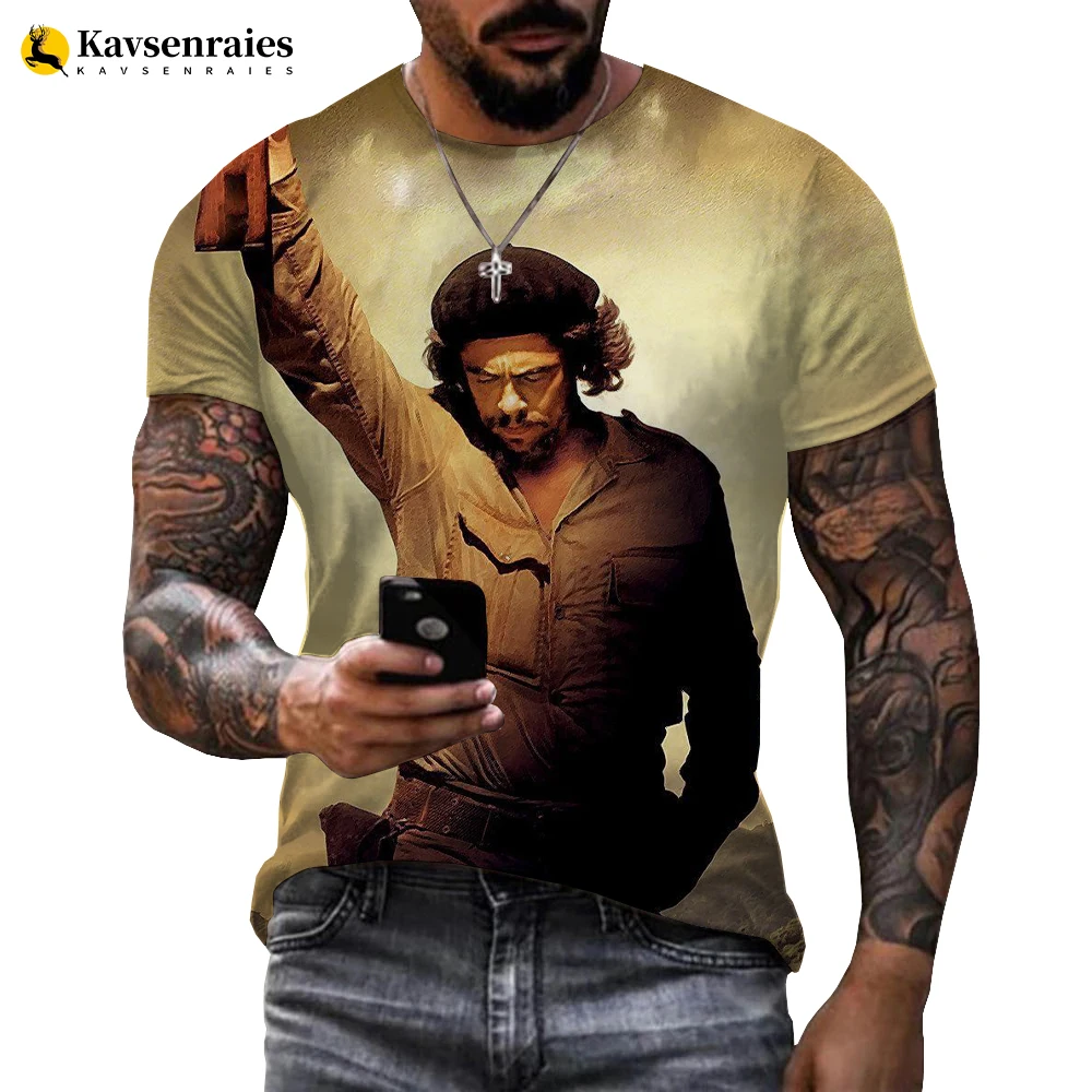 Che Guevara 3D Printing Cuban Revolutionary Leader World Celebrity Free Fighter T-shirt Men Women Streetwear Funny T-Shirt