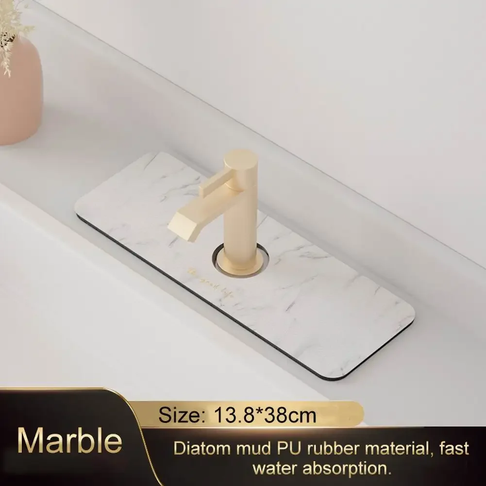 Mutfak Lavabosu için Pratik Silikon Musluk Matı - Sıçrama Koruması, Banyo Musluk Su Tutucu Mat, Musluk Arkasında Lavabo Drenaj Pedi