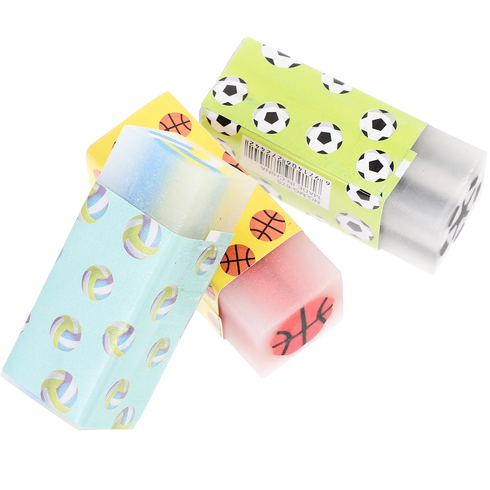 

12 Pcs Erasers for Kids Cute Prizes Novelty Sports Mini Bulk Classroom Jelly Toddler
