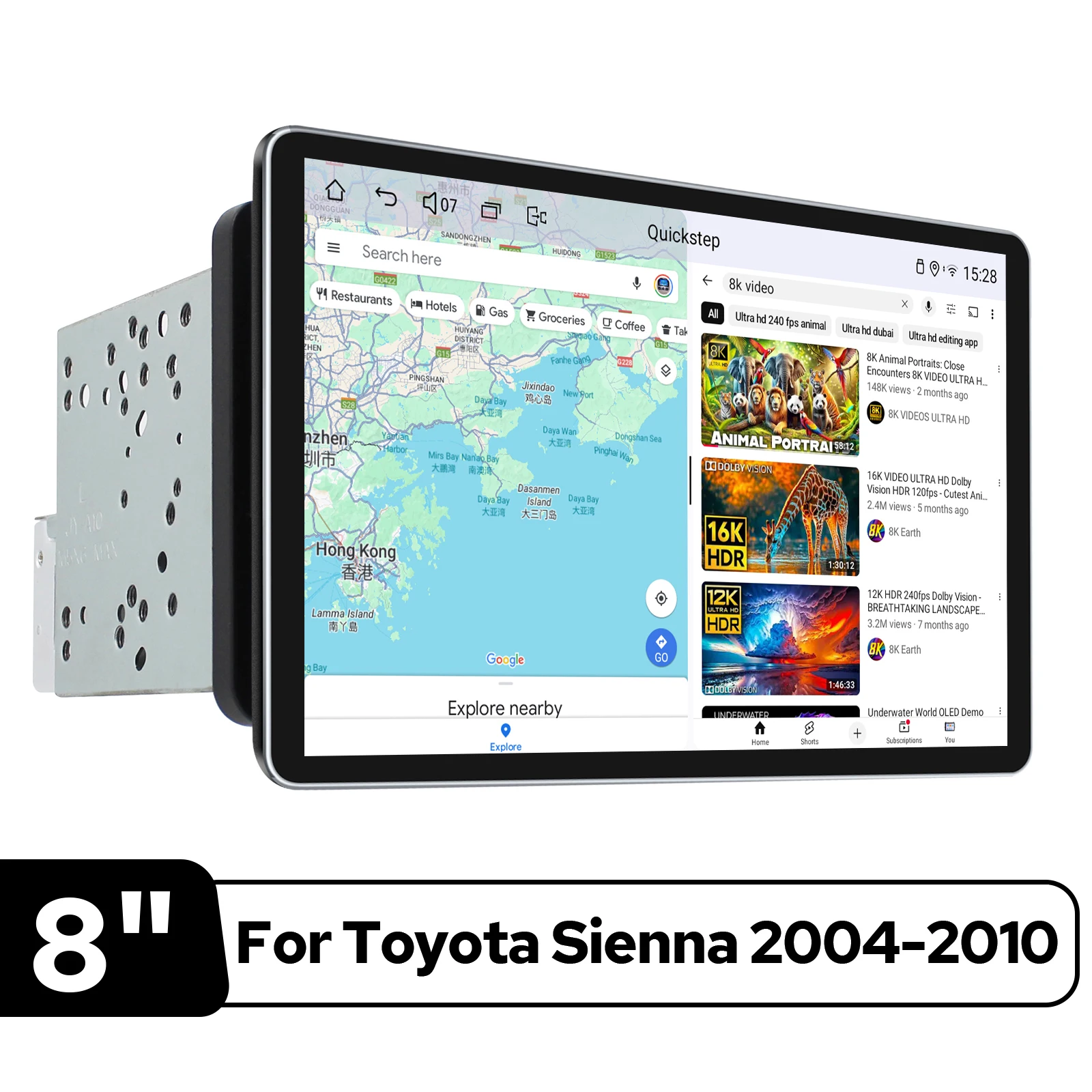 JOYING 8 Inch Android Car Stereo for Toyota Sienna 2004 2005 2006 2007 2008 2009 2010 Head Unit Wireless CarPlay Android Auto