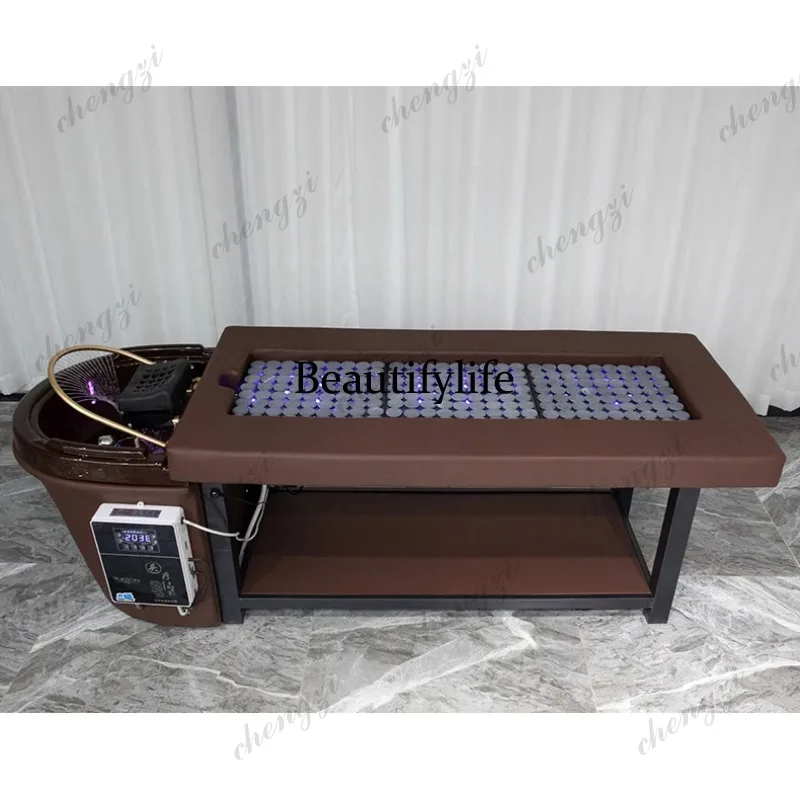 PPP  Comfort Ear Picking Shampoo Chair Massage Shower Stylist Beauty Shampoo Chair Lounge PU Leather Furniture