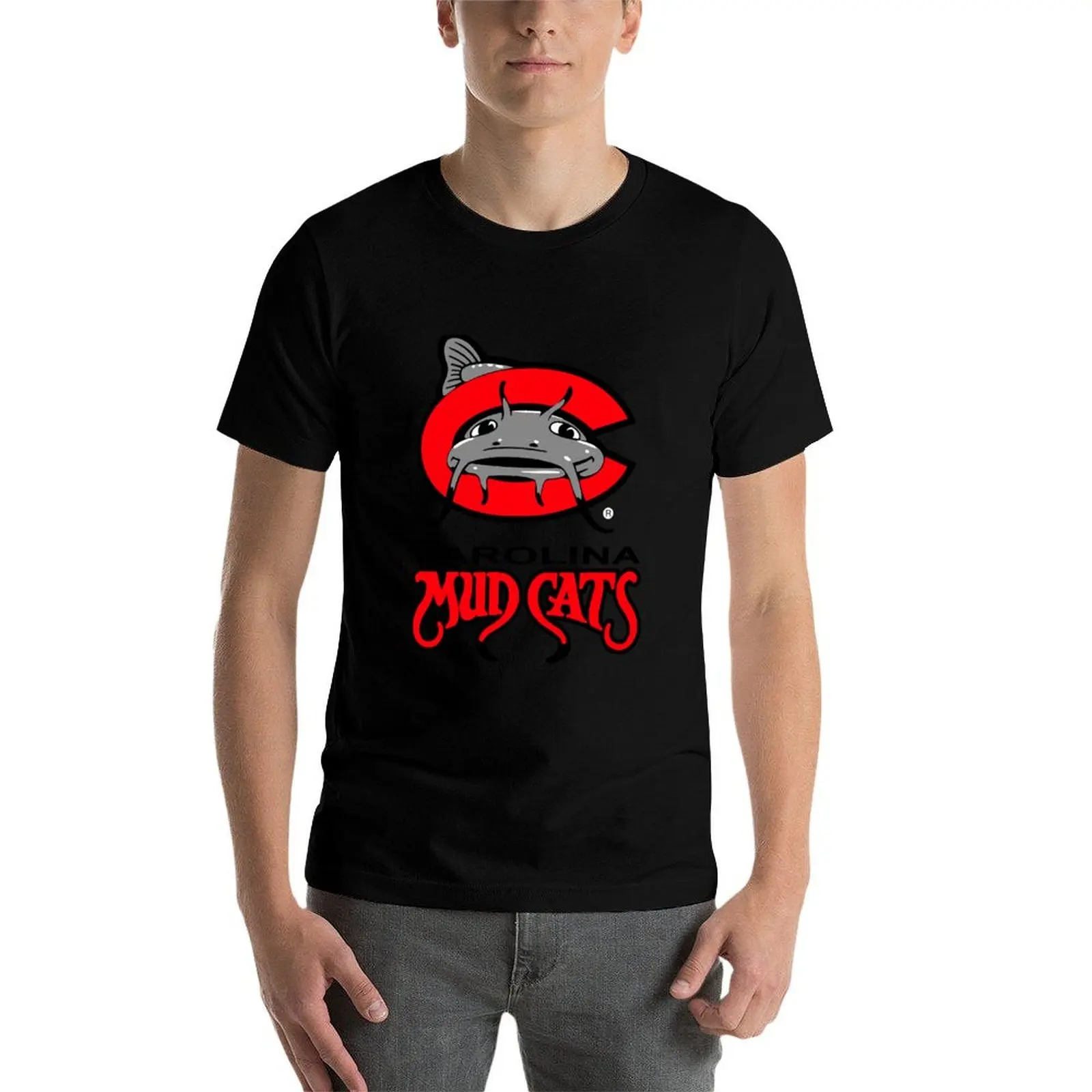 

crew Carolina Mudcats T-Shirt man t shirt cotton high quality cotton tshirt 100% t shirts for man cotton T-Shirt