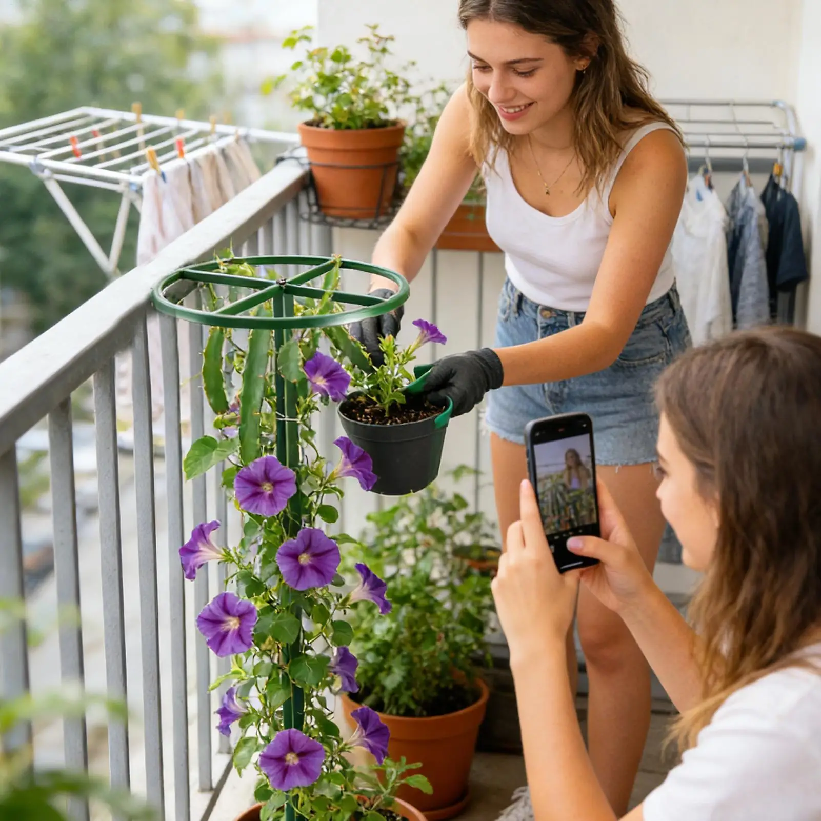 Dragon Fruit Trellis Vertical Support Adjustable Cactus Stand Cucumber Vine Climbing Shelf Rose Holder For Vine Garden Accessory