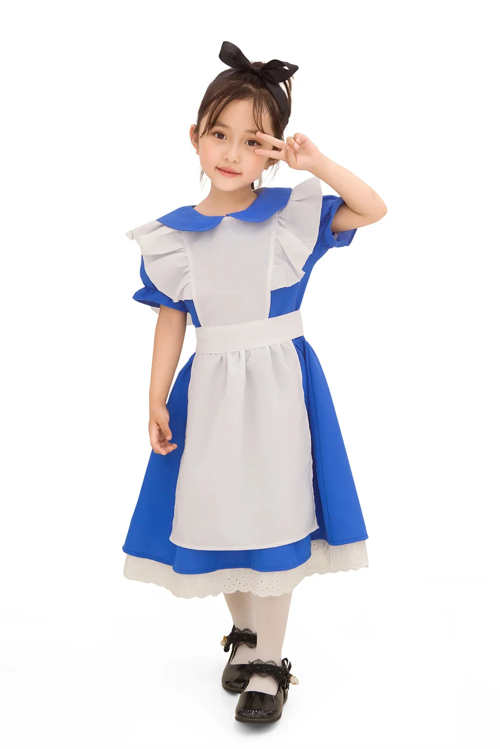 Blue Alice im Wunderland Halloween Kostüm für Kinder Prinzessin Party Lolita Dienst mädchen Kleid Karneval Cosplay Kostüme