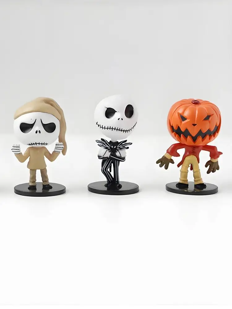 8 pièces/ensemble le cauchemar Sally Jack Skellington Figurine de noël en vinyle Figurine Halloween cadeau Collection jouets