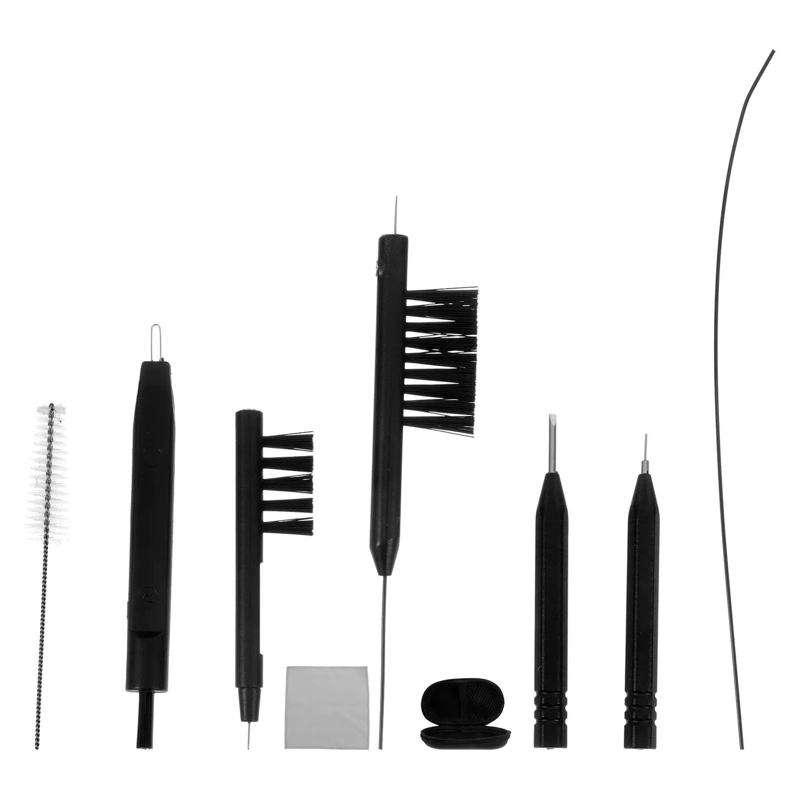 1Set Hearing Aid Cleaning Brush Set Multi-Functional Maintenance Tools Including Brushes Wipes Vent Rod Screwdriver for Hearing