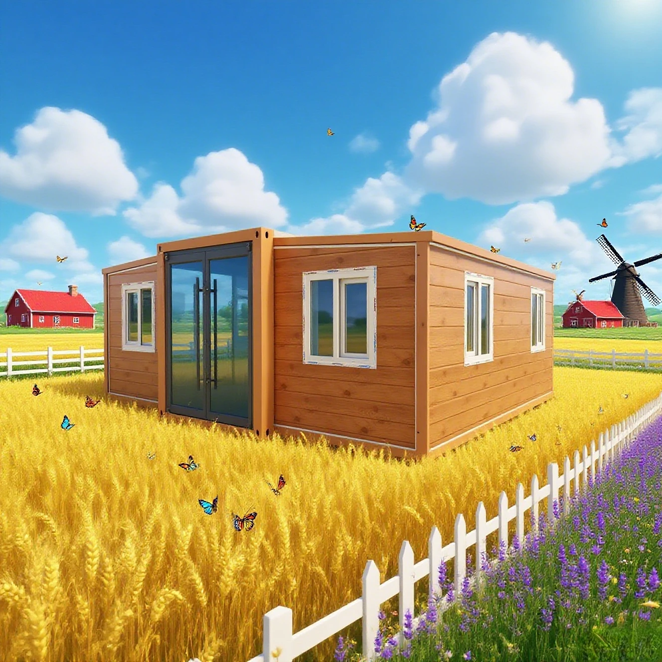 Factory Price Habitable Expandable Container Mobile Room Simple Folding Container House With Raised Ground