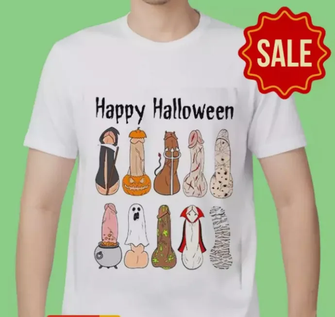

Sydney Sweeney Happy Halloween Penis T-Shirt FASTSHIPPING