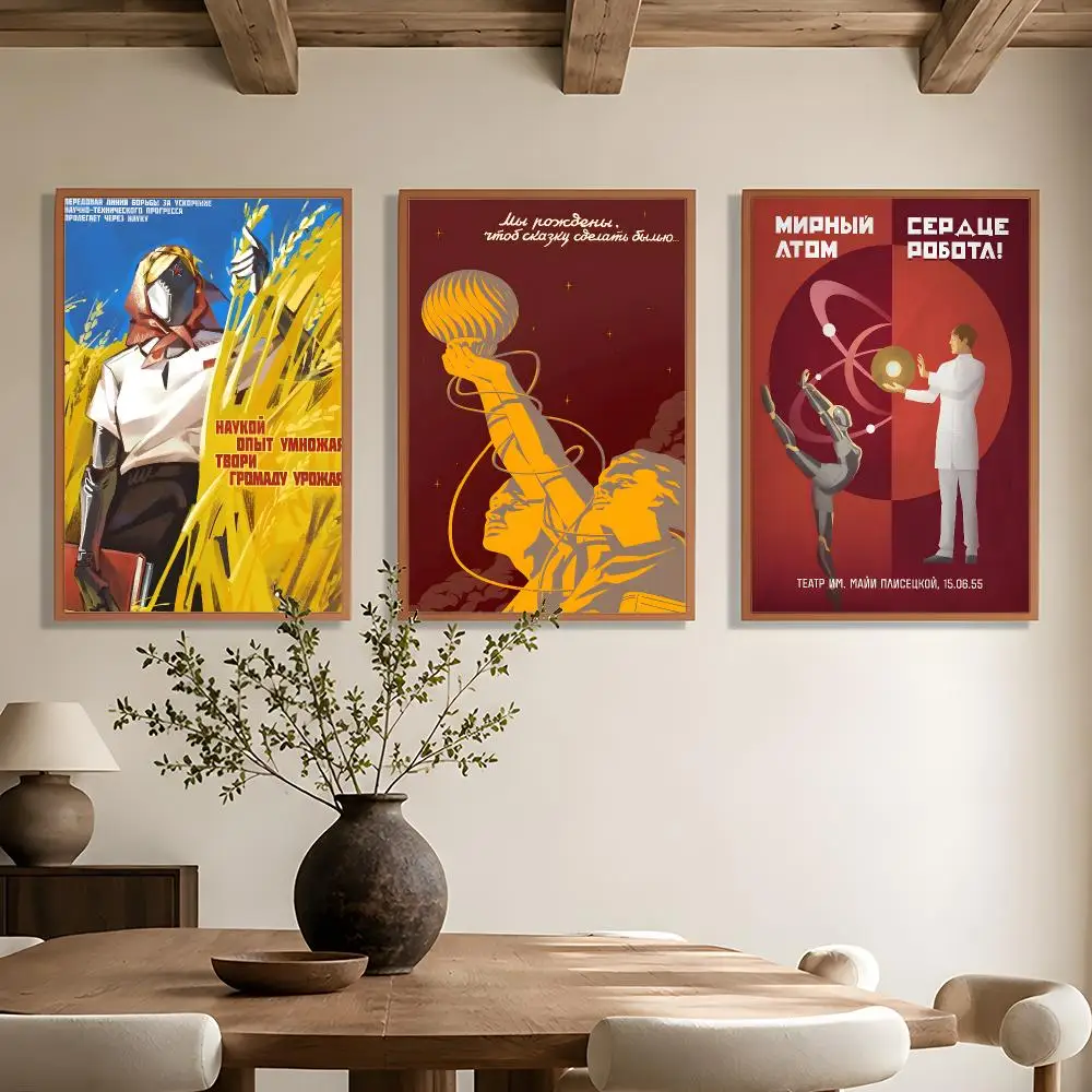 Game SciFi A-Atomic Heart Poster Wall Art Poster HD Waterproof PP Print Bedroom Living Room Office Decor Gift