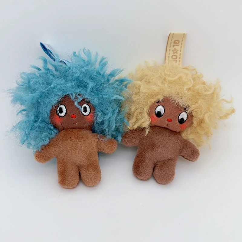 

Hot Selling 10cm Curly Hair Plush Pendant Toys Cartoon Backpack Keychain Doll Soft Key Chain Bag Pendant Toys for Birthday Gifts