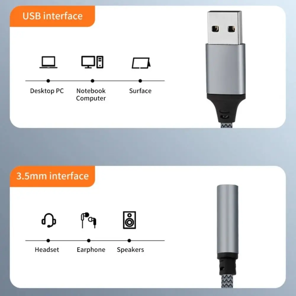 USB إلى 3.5 مللي متر محول سماعة الرأس عالية الدقة الصوت سماعة محول صغير محمول سماعة سلكية محول لسماعات الرأس/الهاتف