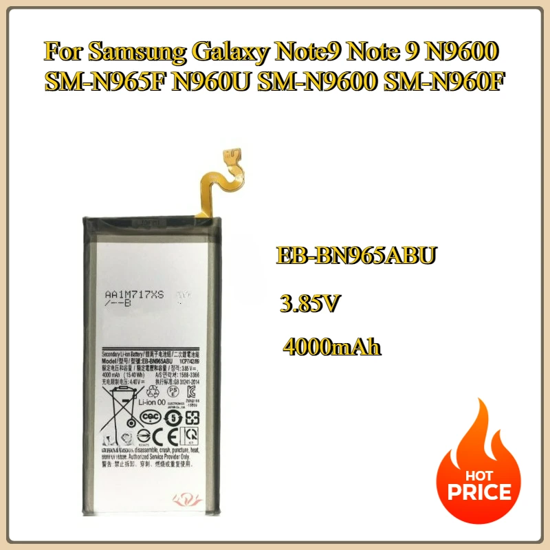 

New Phone Battery EB-BN965ABU Phone Battery For Samsung Galaxy Note9 Note 9 N9600 SM-N965F N960U SM-N9600 SM-N960F