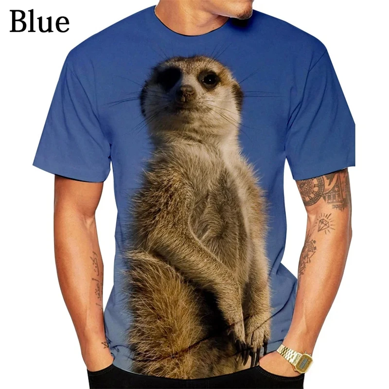 

Meerkat Suricate 3D Print T Shirts Men O Neck T-shirt Womens Clothing Fashion Streetwear Funny Cute Kids Tee Shirts Short Sleeve