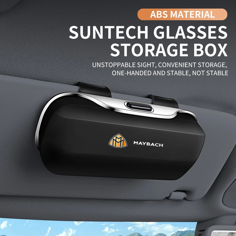 

For Maybach S320L S400 S500 S600 S680 Logo Emblem Sticker Key Accessories Car Visor Sunglasses Car Glasses Case Glasses Holder