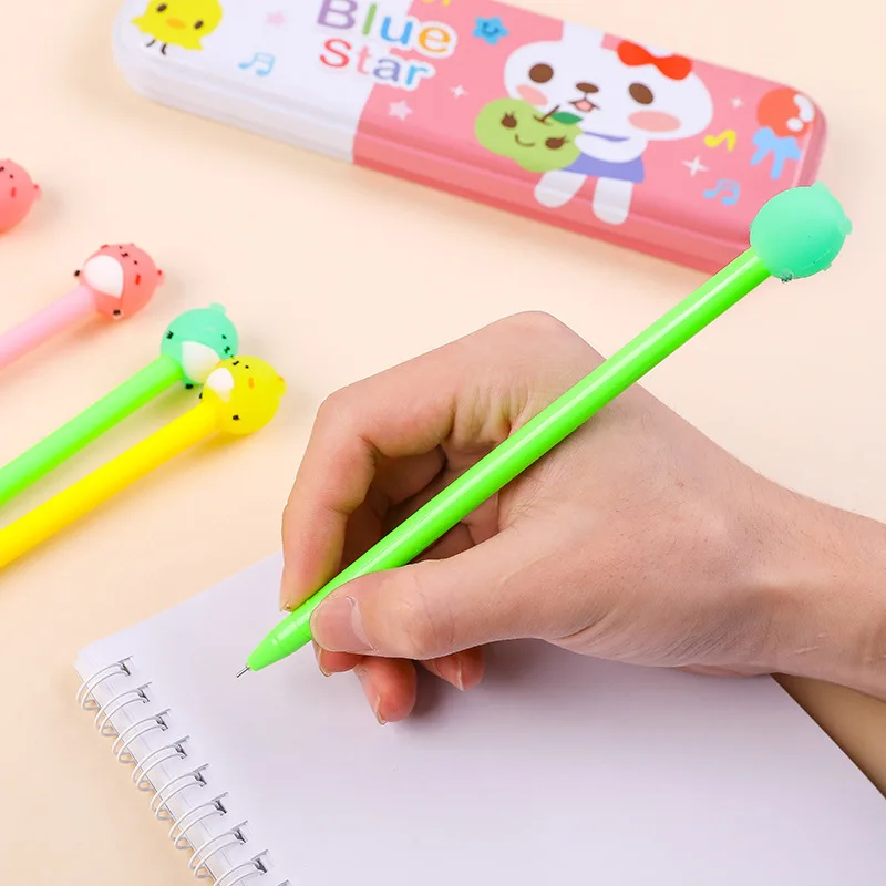 36pcs Wholesale Creative Gel Pen Cartoon Stereo Fat Mouse Gel Pen Stationery Outlet Black Ink