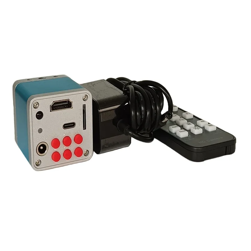 كاميرا فيديو رقمية صناعية صغيرة ، 4K ، مجهر P ، 60 إطارًا في الثانية ، HDMI ، USB ، عدسة 130X مع مصابيح LED