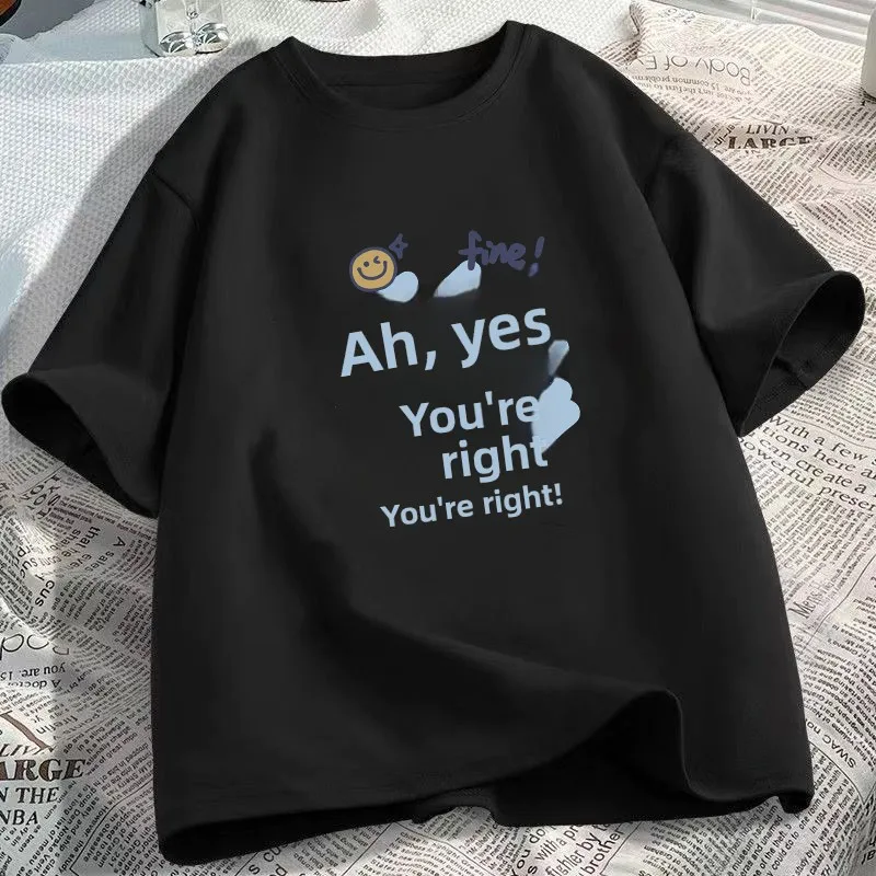 Camiseta de Verão de Manga Curta para Casais, Camiseta Básica de Meia Manga, Top Jimo Humen Guangzhou Baima Shahe Clothing Body T-Shirt