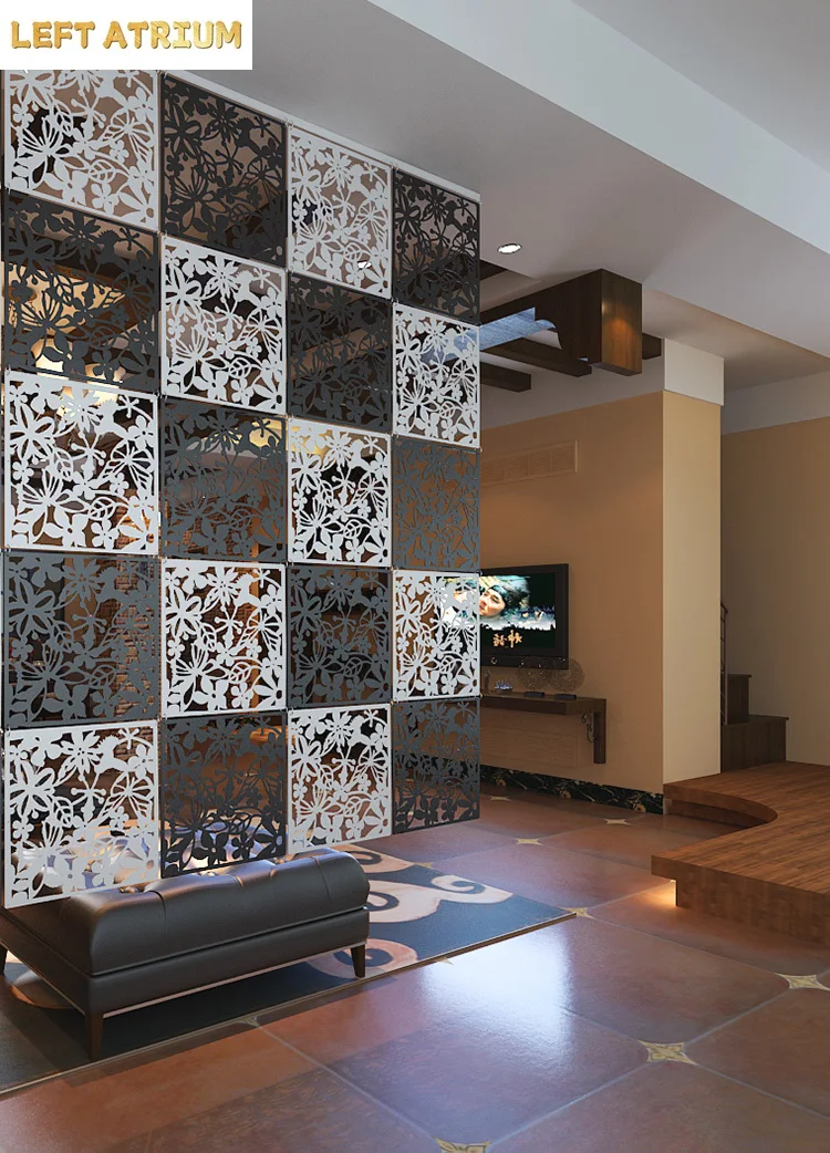 Room Divider Biombo Room Partition Wall Screen Room Dividers Partitions PVC Wall Stickers Cutout Home Screen Folding Screen
