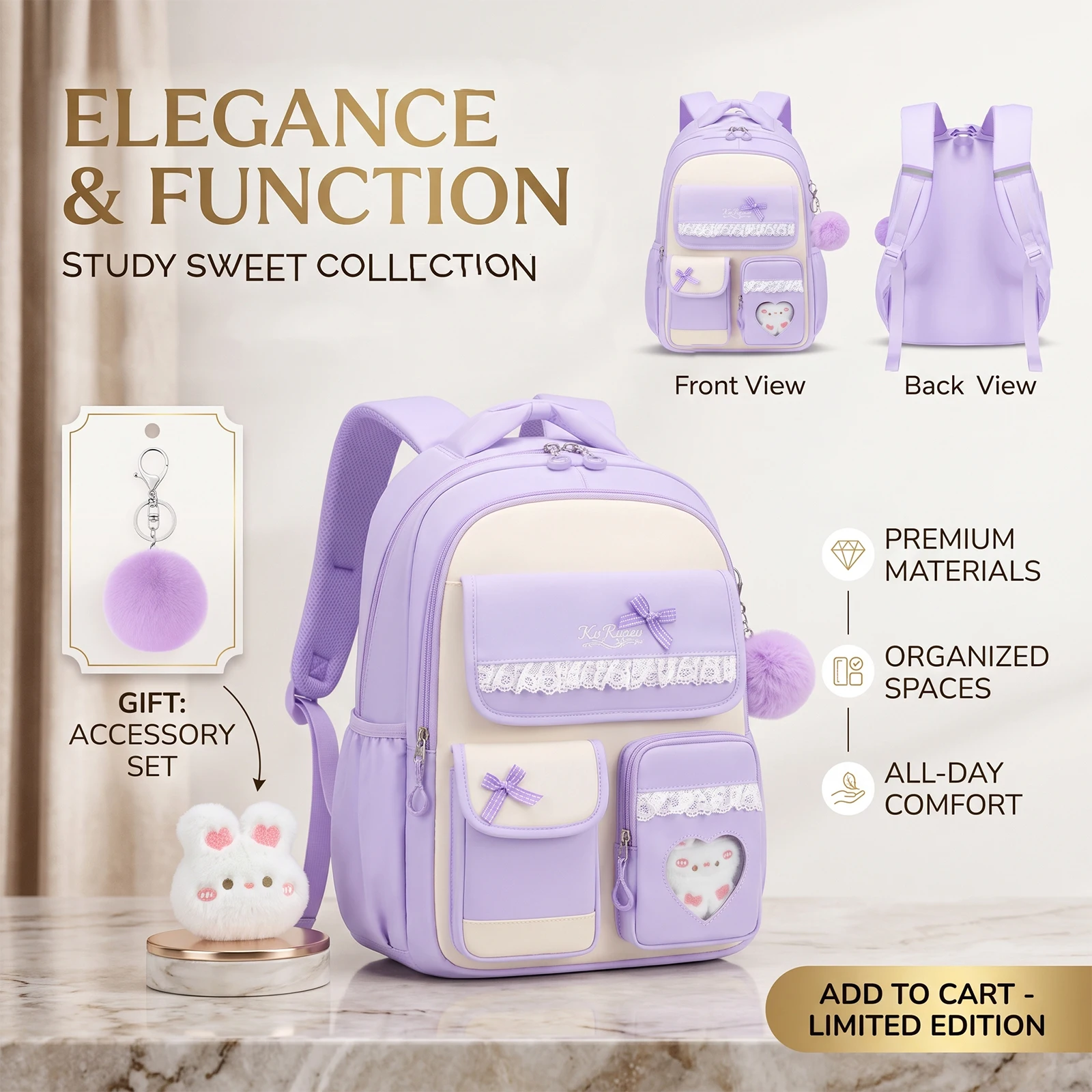 School Backpack Teen - Rugzak voor basisschool- en middelbare scholieren,