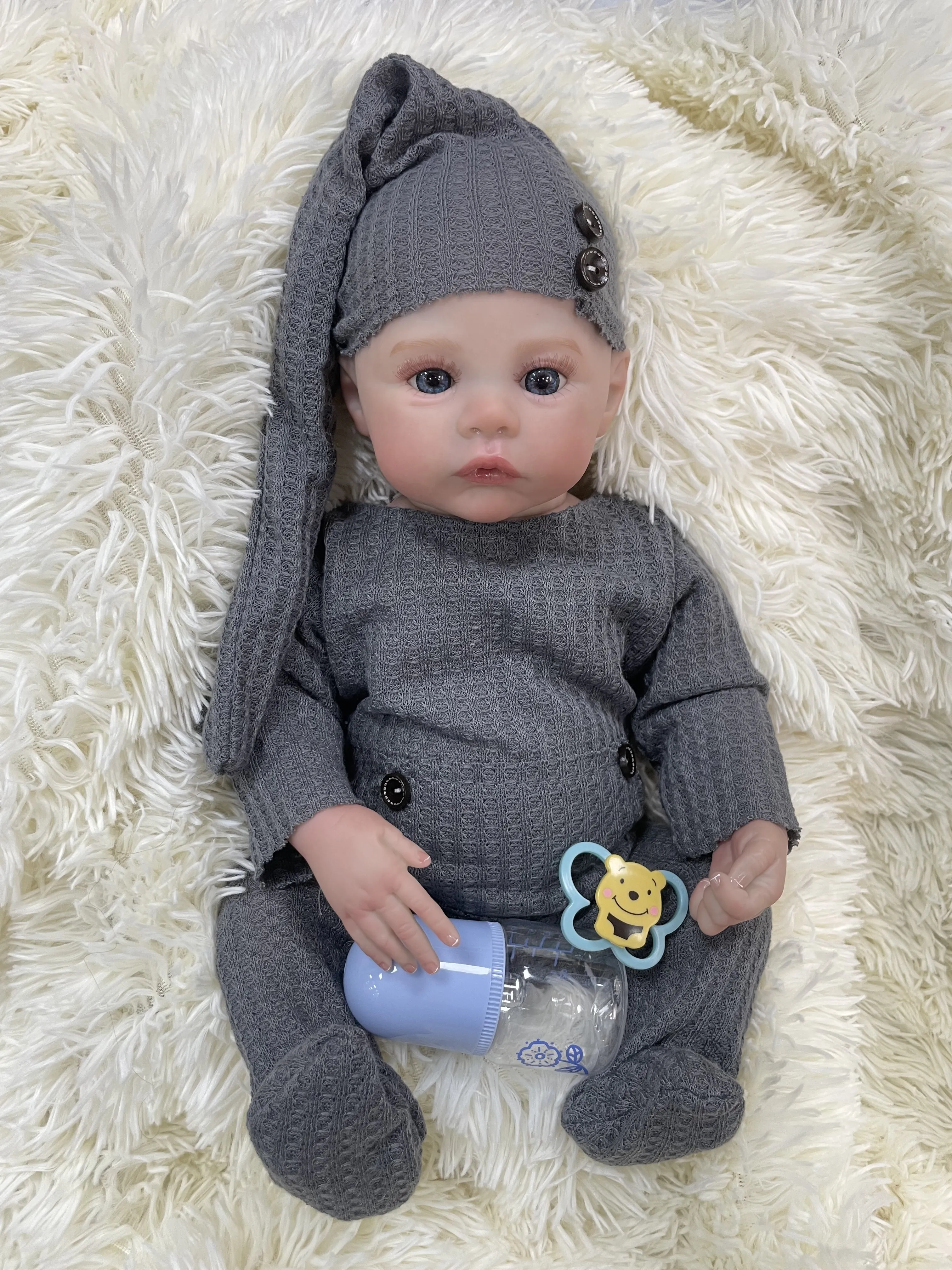 Cokela Cute Soft Babies Dolls Reborn Factory Super Cheap Mini 19 pollici Avanzata Pelle Verniciata Bambola Cute Baby Full Body Silicone