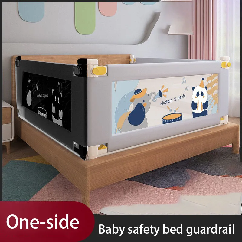 Barrera de seguridad para cama de bebé de 200cm, Protector de dibujos animados para dormitorio de niños, valla protectora anticaída para dormir para niños pequeños