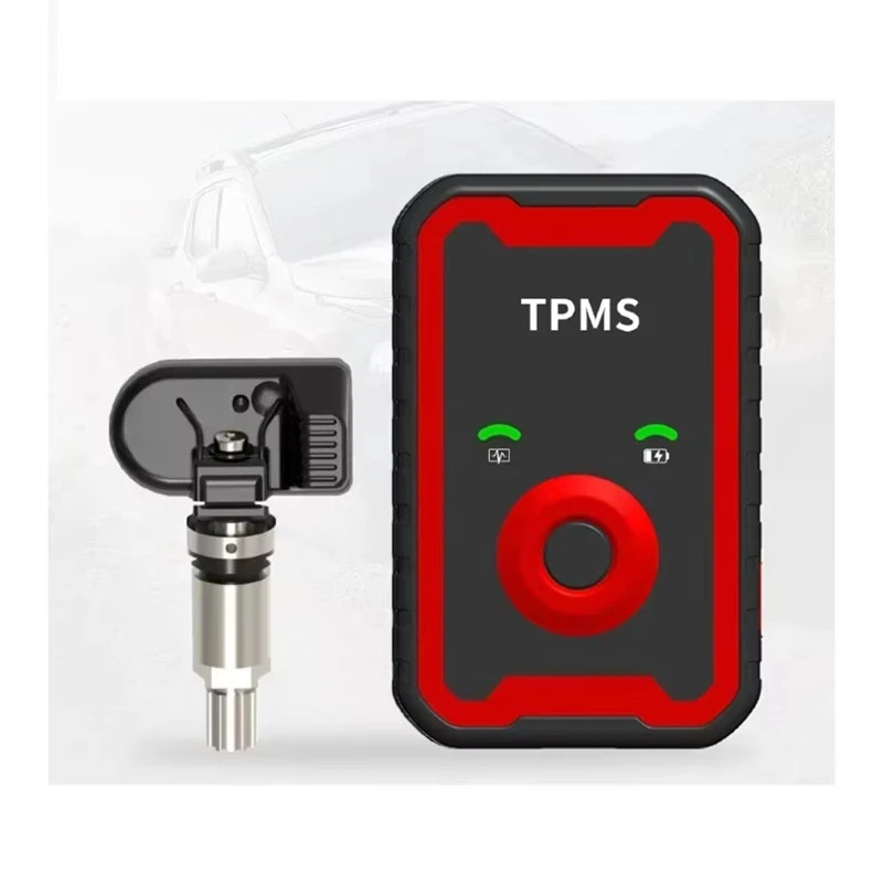 TPMS Programmer Tool with Programmable Tire Pressure Sensor Rubber Metal Valve Auto Tire Monitoring System Replacement Kit