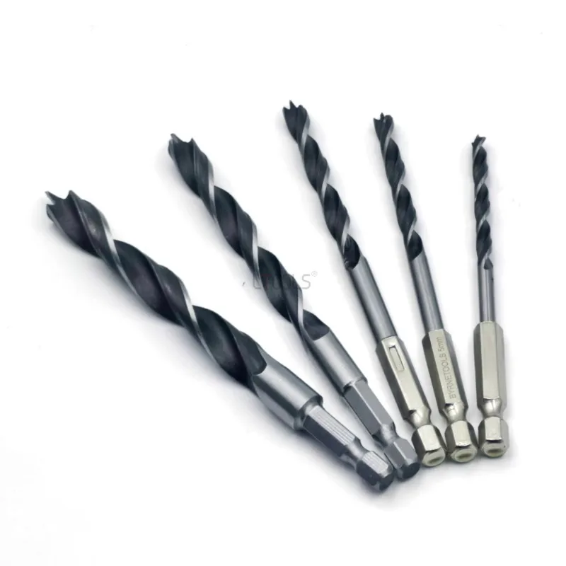 Woodworking Drill Bit Three-point High Hardness Fried Dough Twists Drilling Tool Wood Plastic Electric Hand Drill Drilling Kit