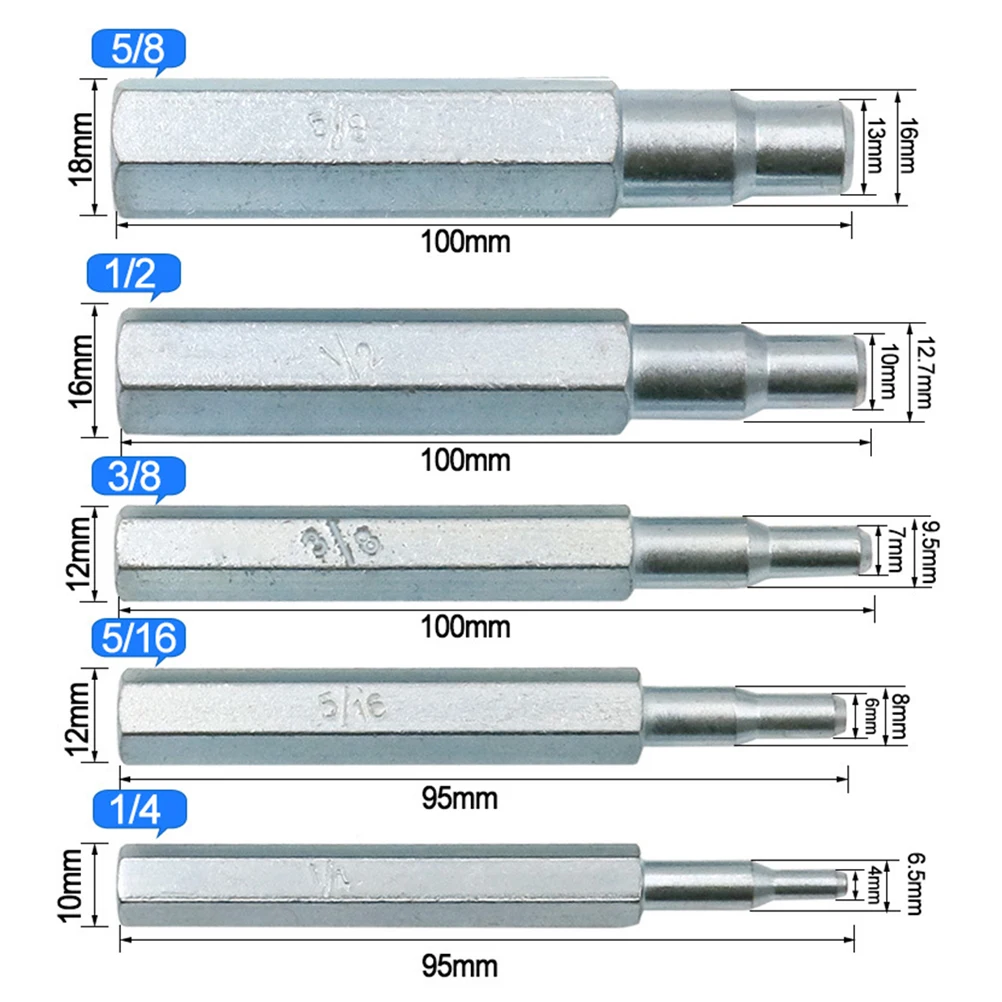 

5Pcs Copper Tube Expanding Rods High Hardness Metal Tube Accessories for Refrigeration Aluminum Tubes Brass Blunt Rods