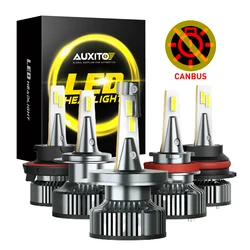 AUXITO 2Pcs Hi Low Beam LED Headlight H4 9003 H7 H11 H8 H11B 9007 H13 9008 9005 9006 9012 LED Canbus Diode Lamps Car Head Lights