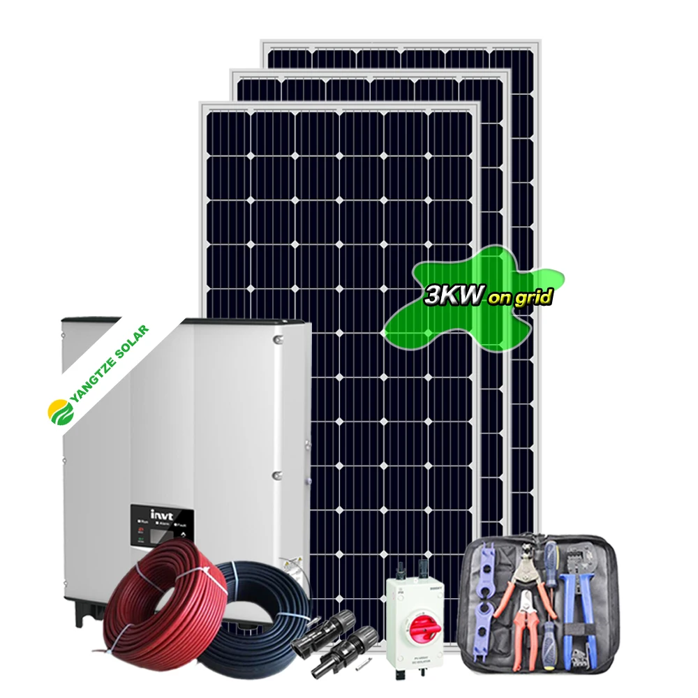 

High Efficiency 10 Years Warranty 3 On Grid Solar Power System