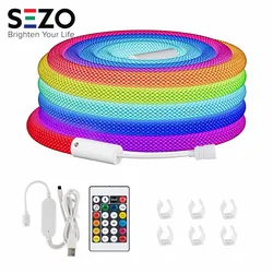 WS2812B WS2811 neonowy pasek 50Leds/m adresowalny silikonowy obszycie dookoła siatkowatego wzór listwy LED Dreamcolor taśma oświetlająca IP67