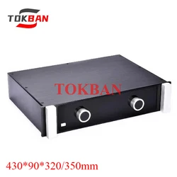Tokban MC4309 430*90*320/350mm All Aluminum McIntosh Preamplifier Chassis Enclosure Diy Amplifier Audio Case Shell