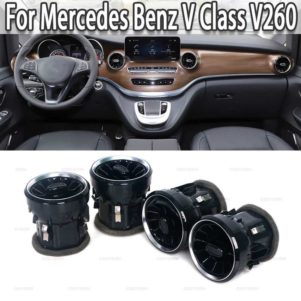 For Mercedes Benz V Class W447 Vito V250 V260 Front Interior Dashboard A/C Air Outlet Turbo Conditioning Vent Car Accessories