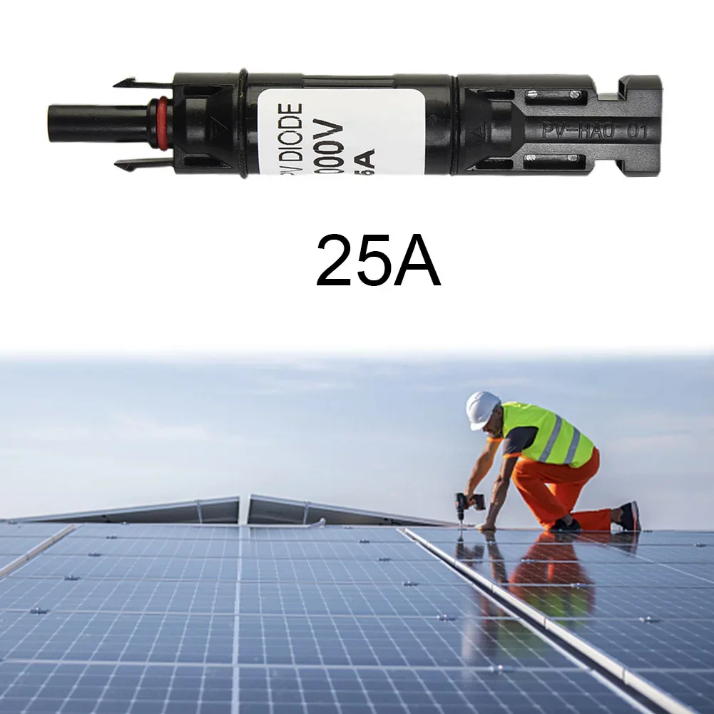Connector Fuse Holder Solar Panel With Diode Black High Current-carrying IP67 Injection Molding Safe Class 2 1000V