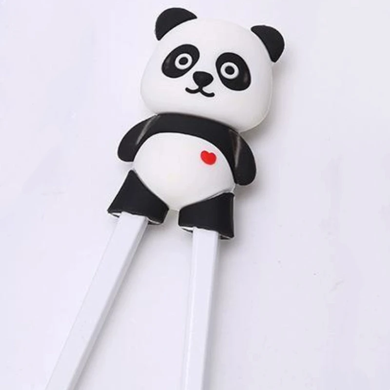 Palillos de ayuda para niños Panda Frog, palillos de entrenamiento para niños, palillos reutilizables, palillos de aprendizaje, ayudante para niños