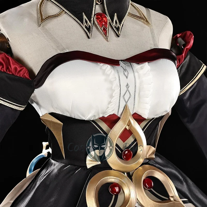 جينشين إمباكت ساندرون ماريونيت أزياء تنكرية شعر مستعار فستان أغطية الرأس Nod-Krai Fatui حفلة الهالوين للنساء والفتيات الدعائم