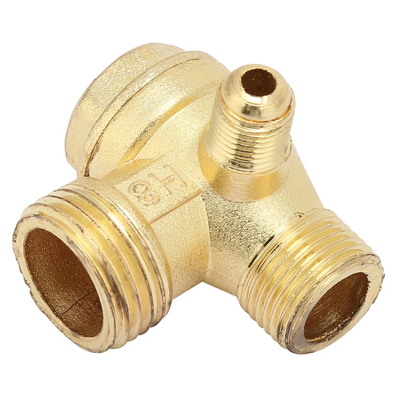 2-Port Brass Male Threaded Air Compressor Check Valve Central Pneumatic, G3/8x G1/2 Non-Return Check Valve Spare Parts