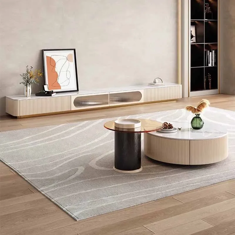 

Postmodern Waterproof Coffee Table Storage Unique Low Minimalist White Side Table Nordic Modern Korean Couchtisch Home Furniture
