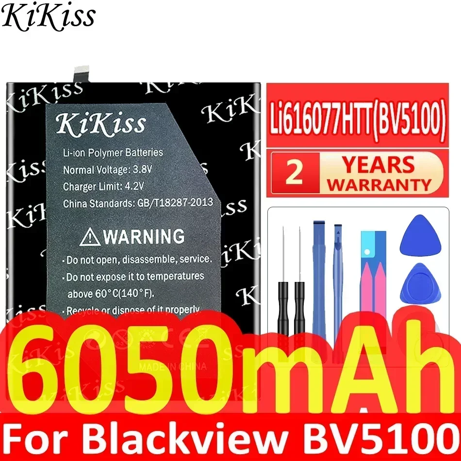 KiKiss Battery 6050mAh Mobile Phone for Blackview Li616077HTT (BV5100)  BV 5100